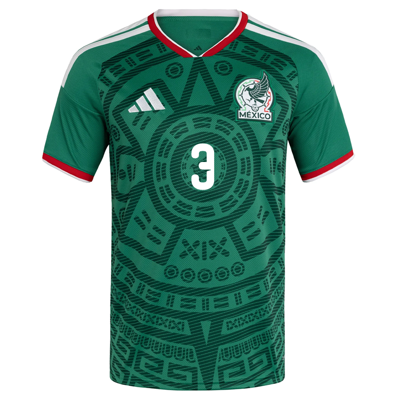 adidas Men's C. Montes Mexico Home 2026 World Cup Jersey (Bold Green)