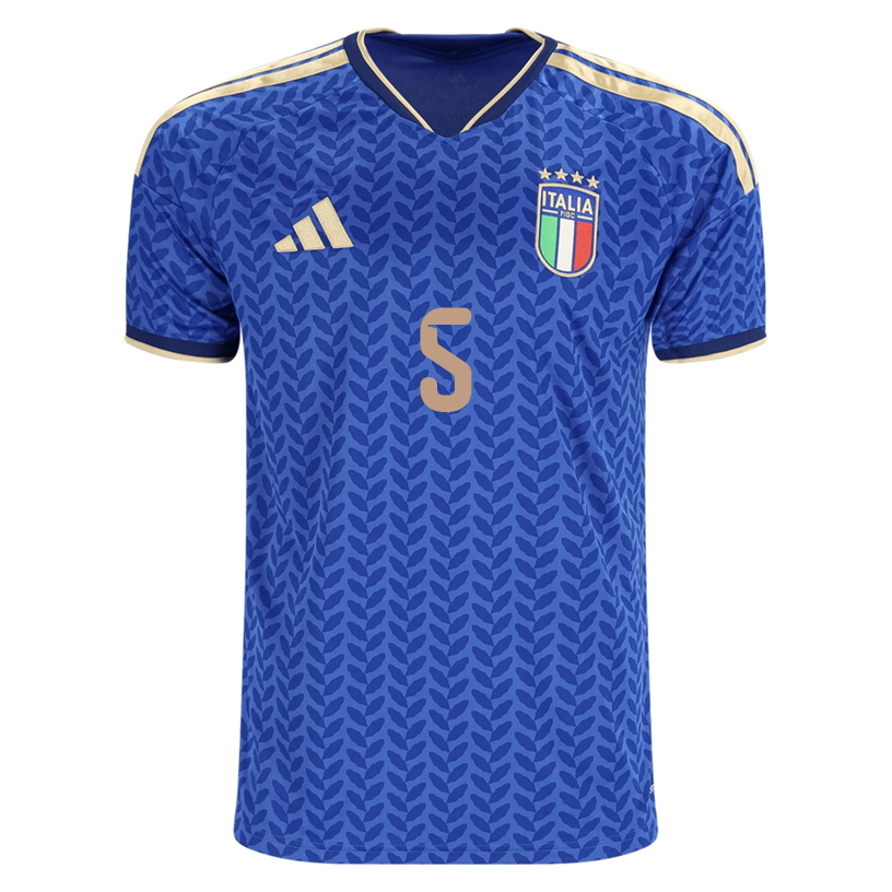 adidas Men's Locatelli Italy Home Replica Jersey 2026 (Bold Blue)