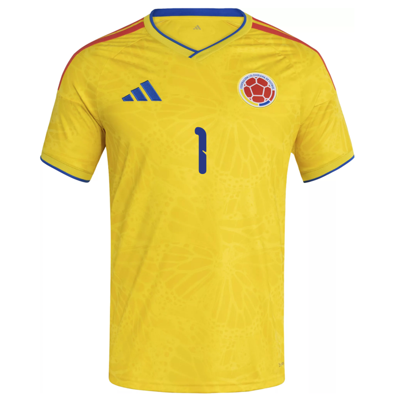 adidas Men's Ospina Colombia 2026 Home Jersey (Impact Yellow)