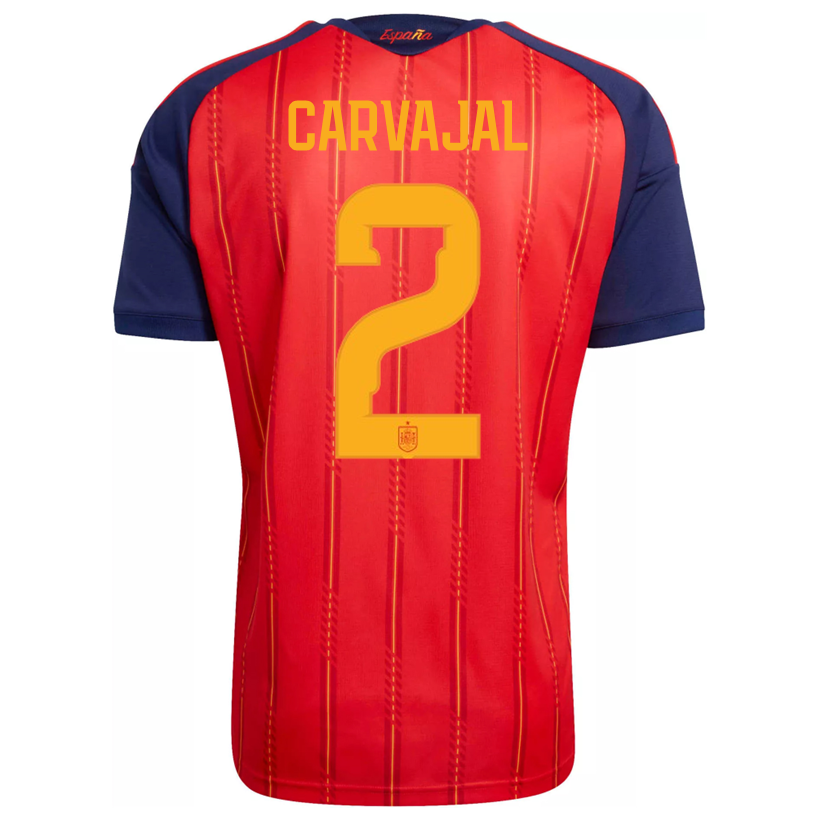 adidas Men's Carvajal Spain World Cup Home Jersey 2026 (Vivid Red)