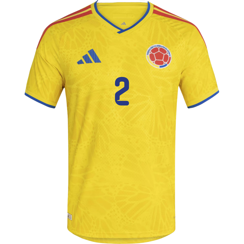 adidas Men's Cuesta Colombia 2026 Authentic Home Jersey (Impact Yellow)