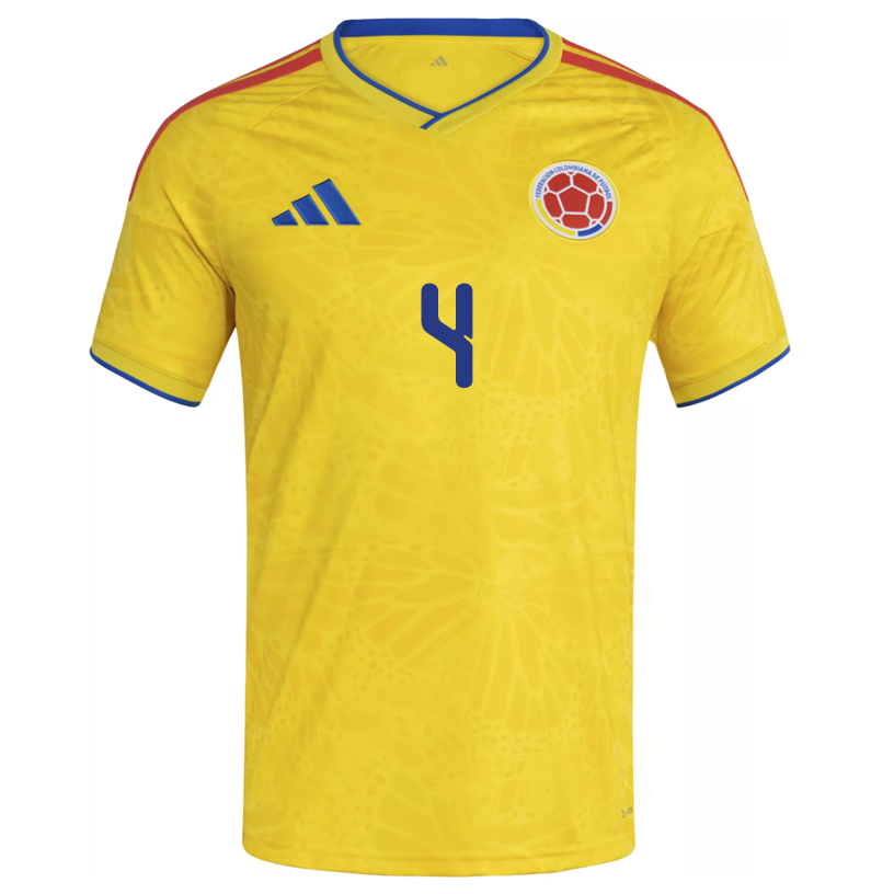 adidas Men's Arias Colombia 2026 Home Jersey (Impact Yellow)