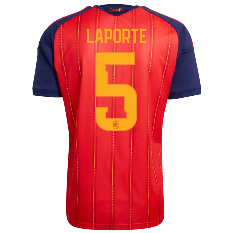 adidas Men's Laporte Spain World Cup Home Jersey 2026 (Vivid Red)