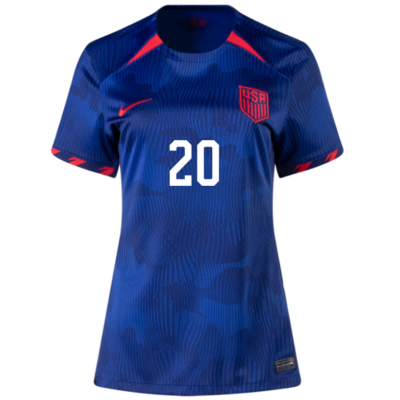 Nike Womens United States Folarin Balogun Away Jersey 23/24 (Hyper Royal/Loyal Blue)