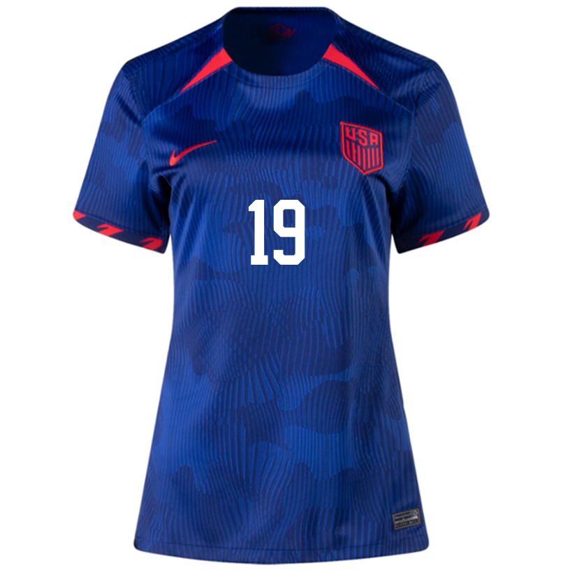 Nike Womens United States Haji Wright Away Jersey 23/24 (Hyper Royal/Loyal Blue)