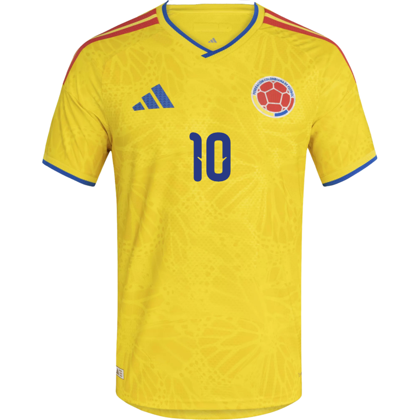 adidas Men's Valderrama Colombia 2026 Authentic Home Jersey (Impact Yellow)