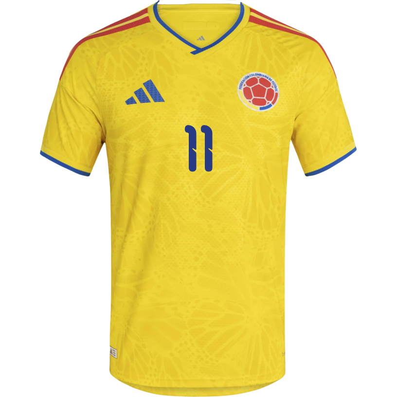 adidas Men's J. Arias Colombia 2026 Authentic Home Jersey (Impact Yellow)