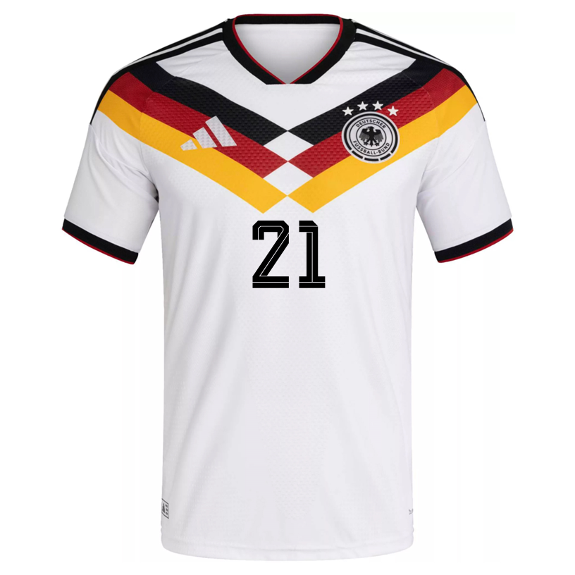 adidas Men's Gundogan Germany Authentic Home World Cup Jersey 2026 (White/Black)