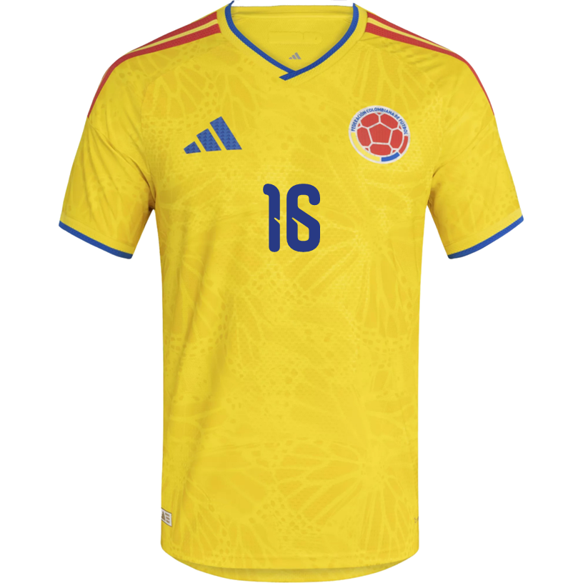 adidas Men's Lerma Colombia 2026 Authentic Home Jersey (Impact Yellow)