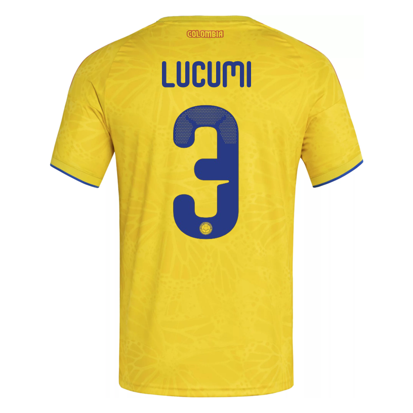 adidas Men's Lucumi Colombia 2026 Authentic Home Jersey (Impact Yellow)