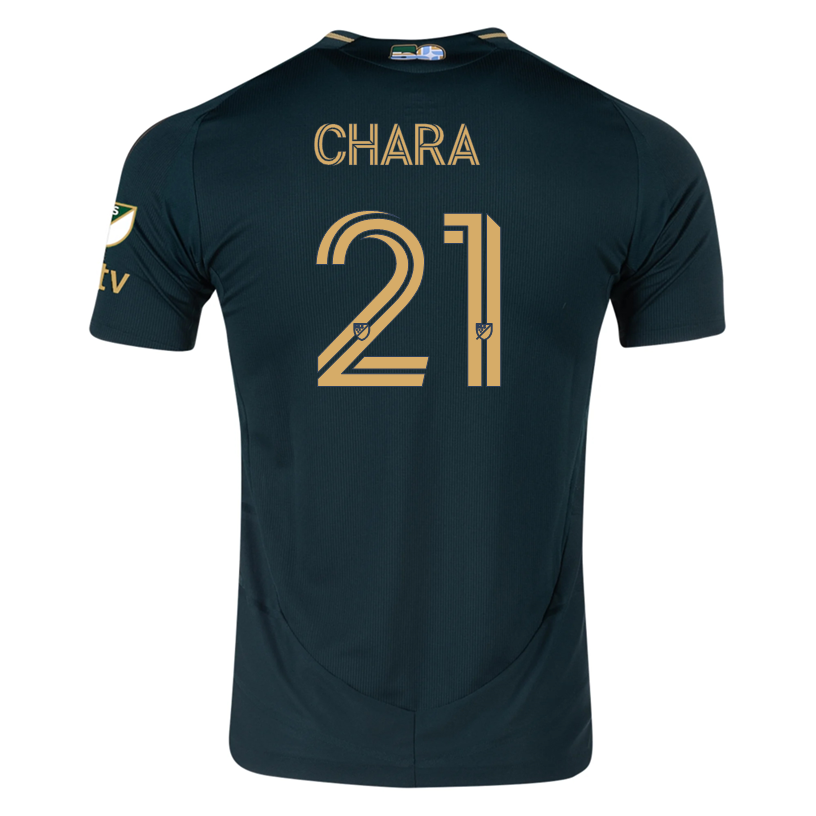 adidas Diego Chara Portland Timbers Authentic Home Jersey w/ MLS & Apple Patch 25/26 (Green/Gold)