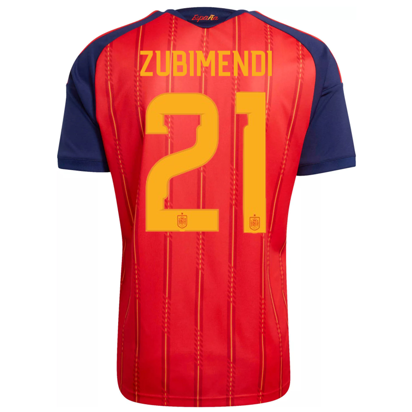 adidas Men's Zubimendi Spain World Cup Home Jersey 2026 (Vivid Red)