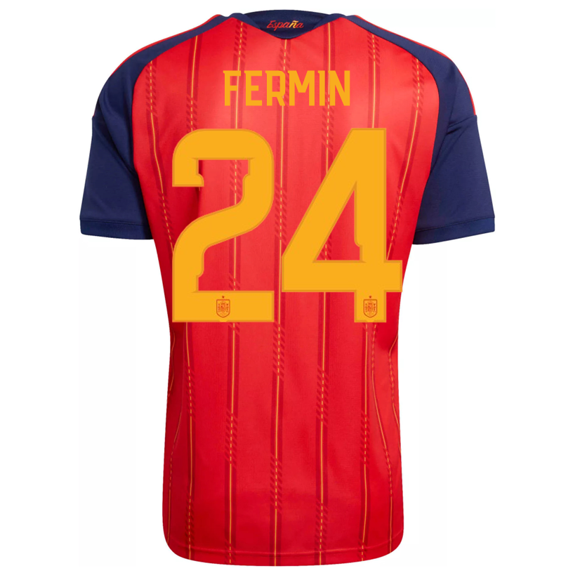 adidas Men's Fermin Spain World Cup Home Jersey 2026 (Vivid Red)