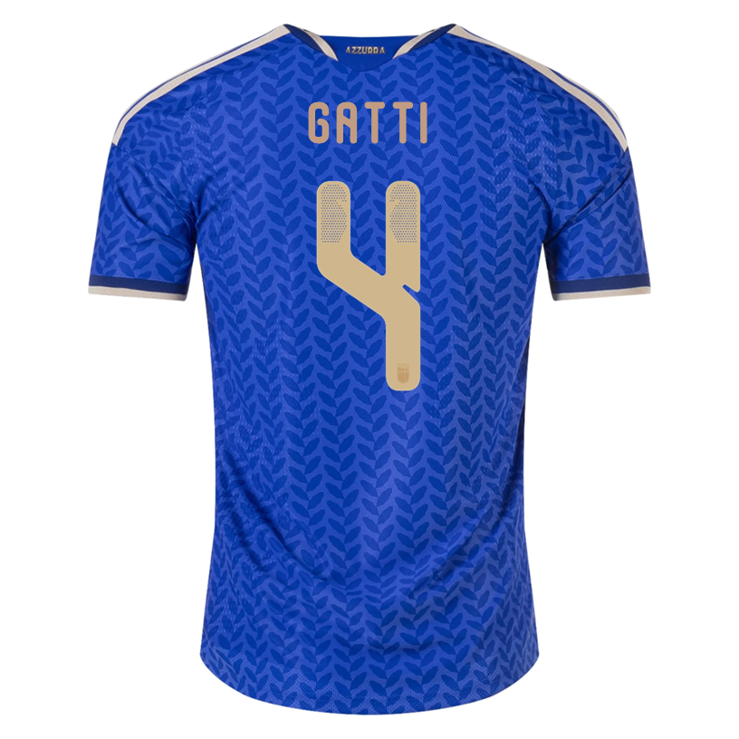 adidas Men's Gatti Italy 2026 Authentic Home Jersey (Bold Blue)