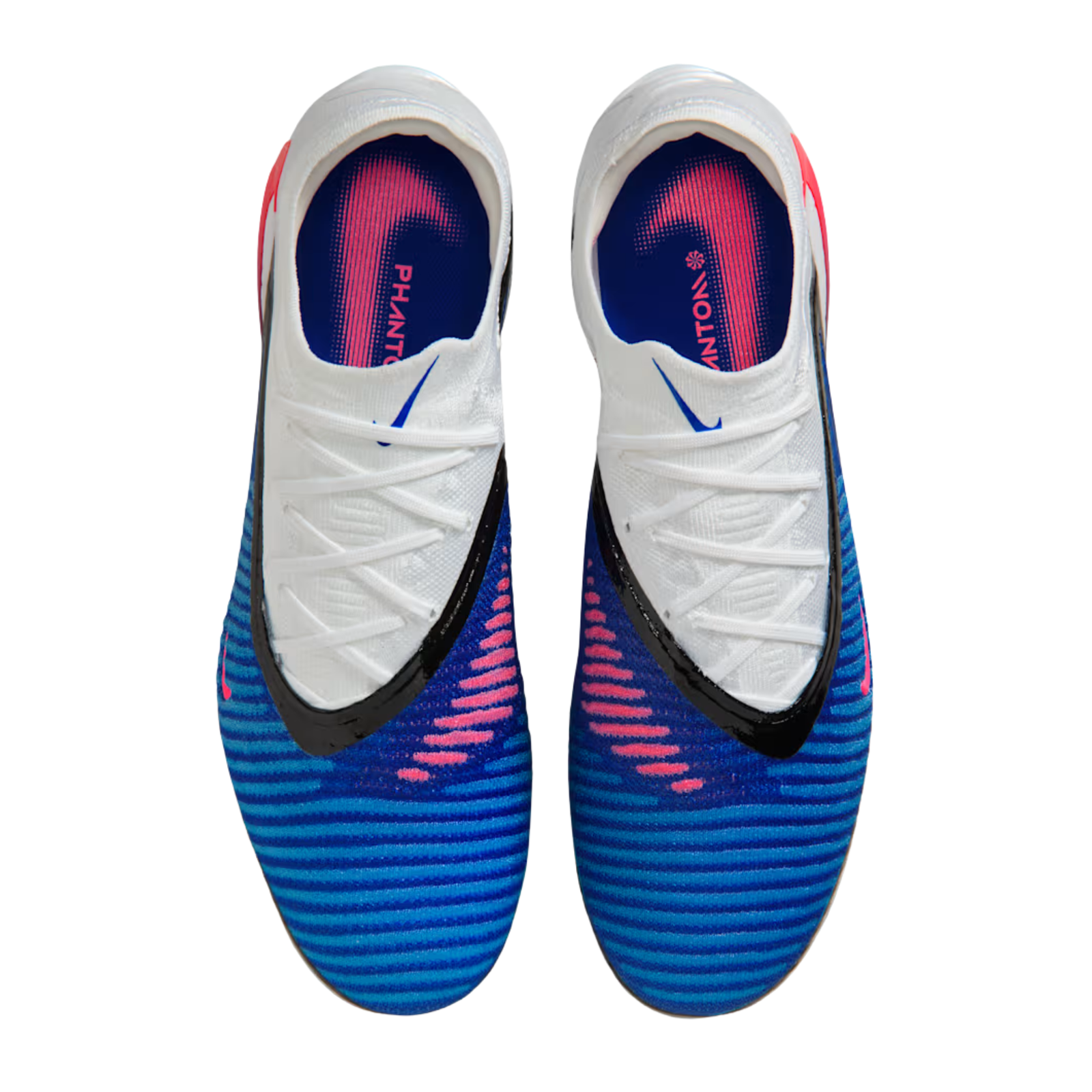 Nike Phantom 6 Low Elite FG Soccer Cleats (Racer Blue/Pink Blast/White)
