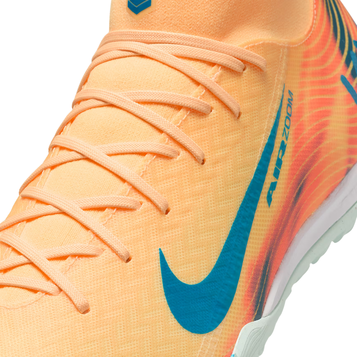 Nike Zoom Superfly 10 Academy KM Turf Soccer Shoes (Melon Tint/Neo Turq/Igloo)