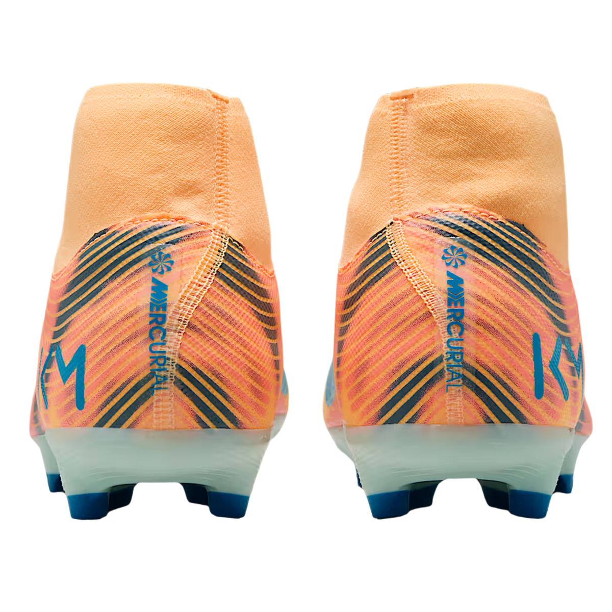 Nike Zoom Superfly 10 Academy KM Firm/Multi Ground Soccer Cleats (Melon Tint/Neo Turq/Igloo)