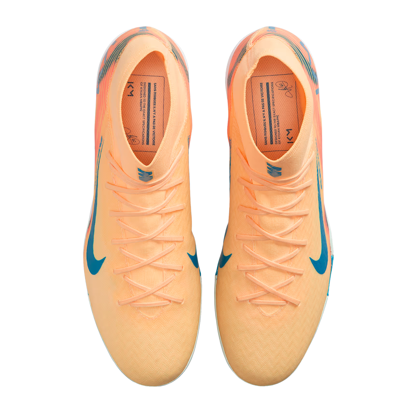 Nike Zoom Superfly 10 Academy KM Turf Soccer Shoes (Melon Tint/Neo Turq/Igloo)