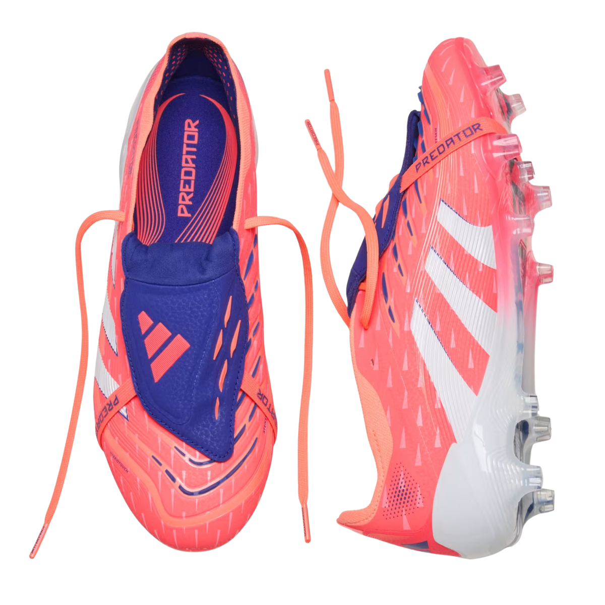 adidas Predator Elite Fold-Over Tongue Firm Ground Soccer Cleats (Coral/White/Orange)