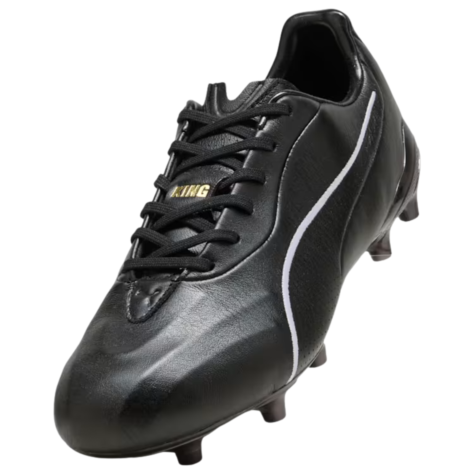 PUMA King Platinum FG/AG Soccer Cleats (Puma Black/Gold)