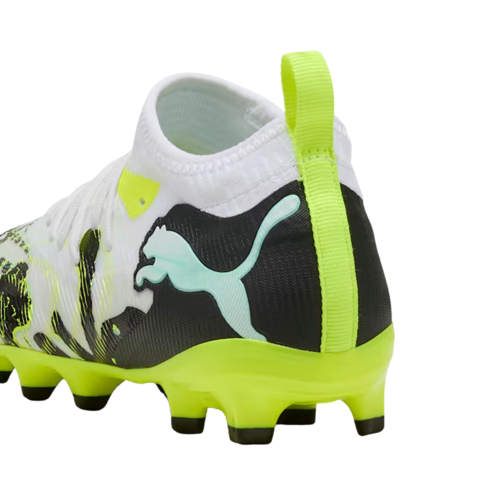 Puma Jr. Future 9 Match Creativity FG/AG Soccer Cleats (Yellow Alert/Mint Jelly/White)