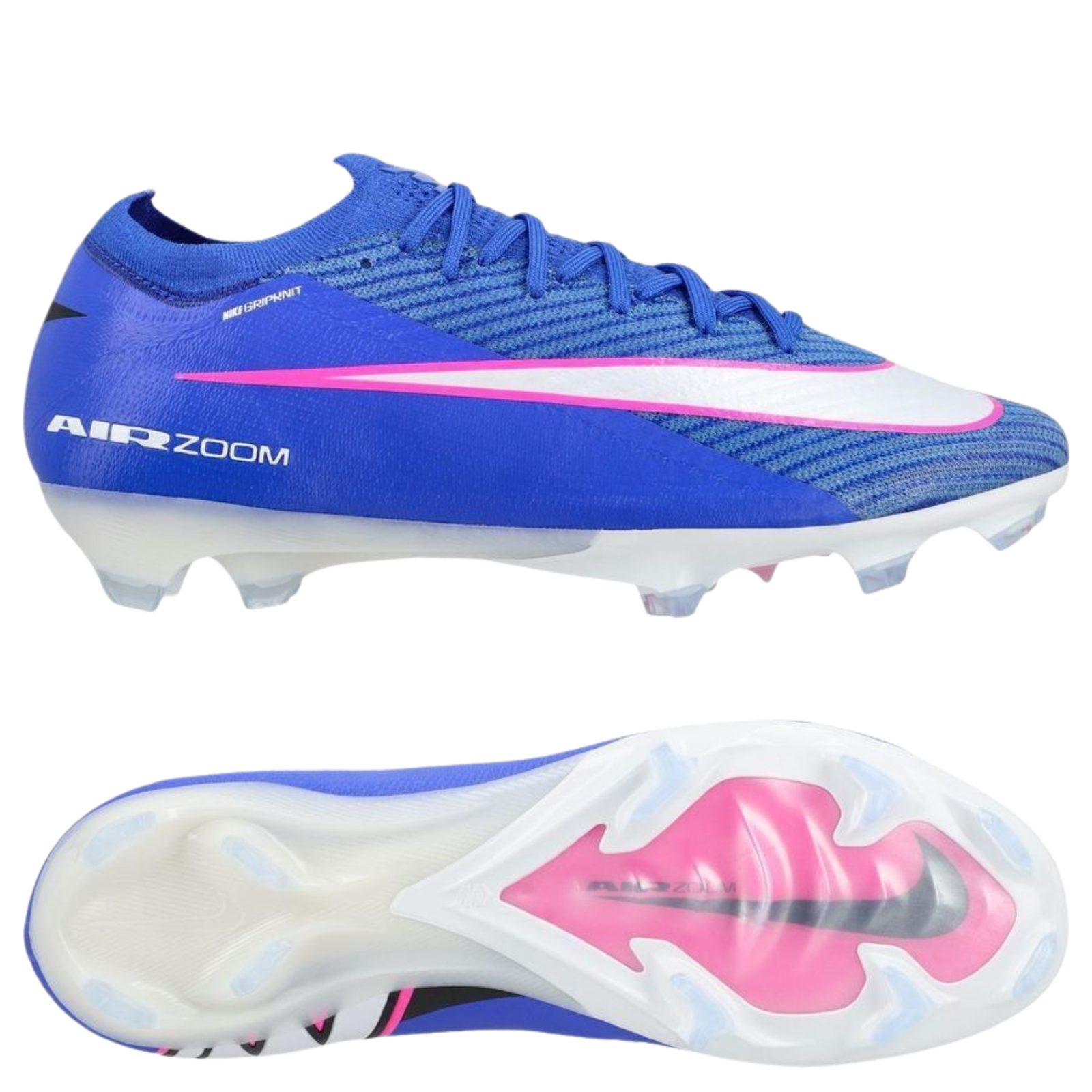 Nike Zoom Vapor 16 Elite FG Soccer Cleats (Racer Blue/White)