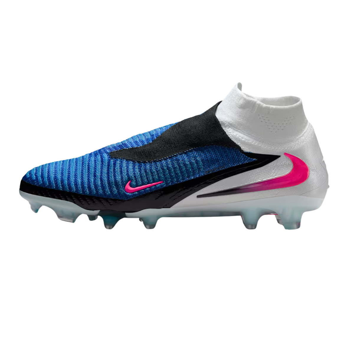 Nike Phantom 6 High Elite FG Soccer Cleats (Racer Blue/Pink Blast/White)