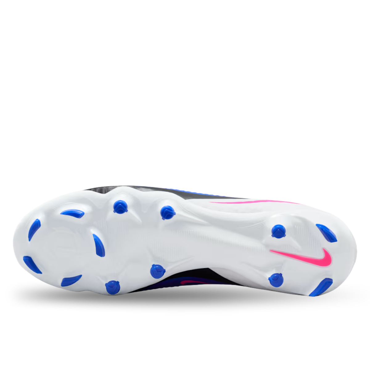 Nike Phantom 6 High Academy FG/MG Soccer Cleats (Racer Blue/Pink Blast/White)