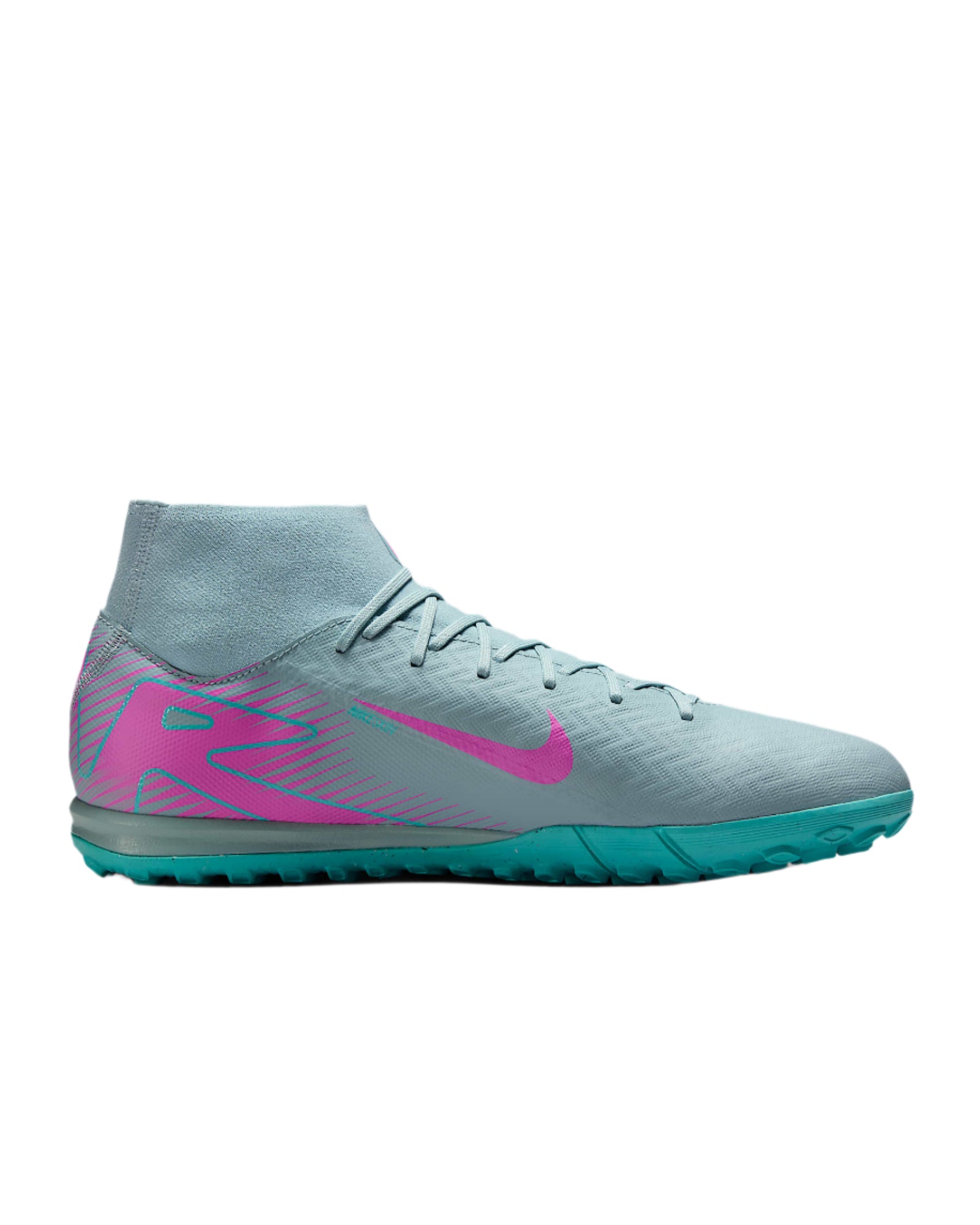 Nike Zoom Superfly 10 Academy TF Turf Soccer Shoes (Ocean Cube/Pink Blast)