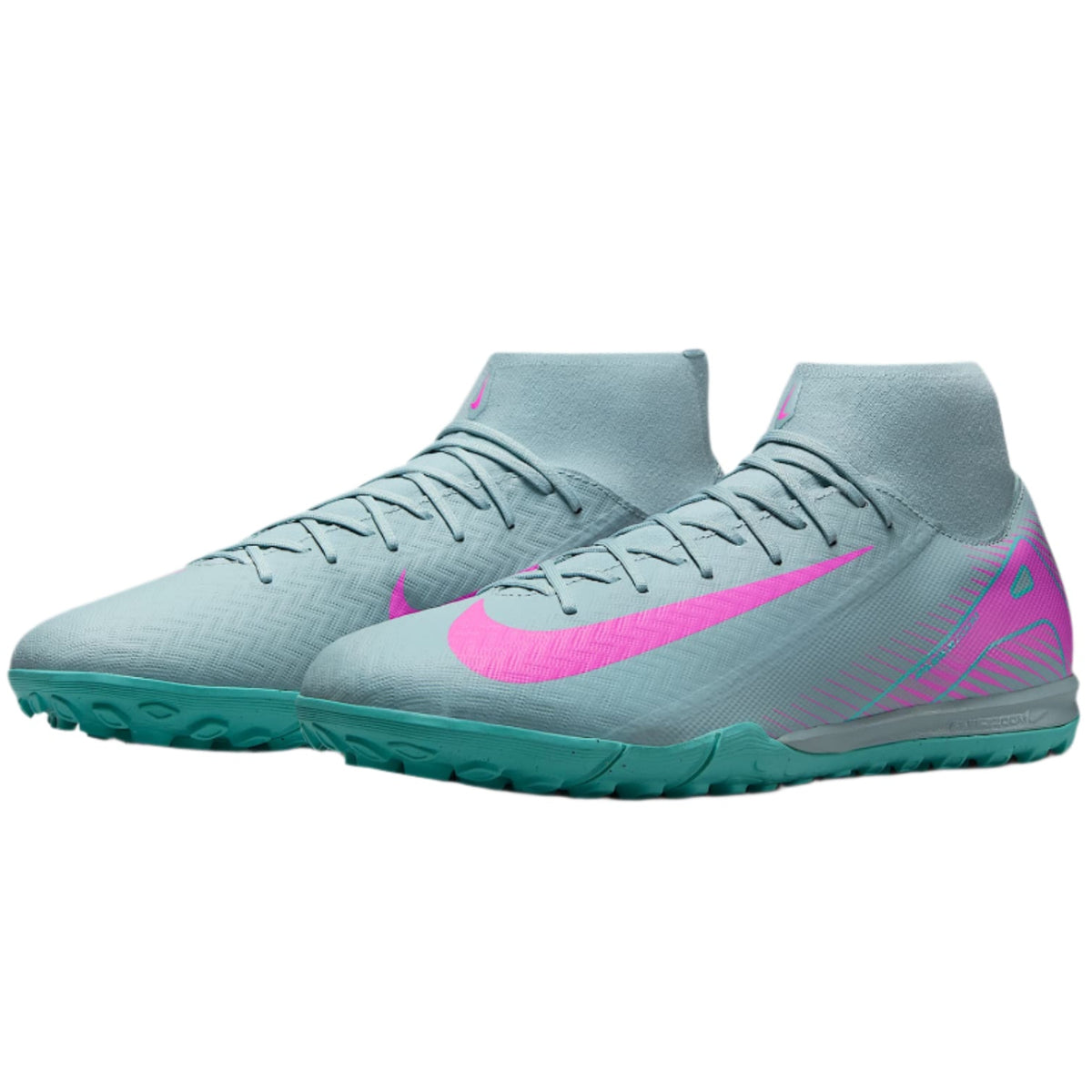Nike Zoom Superfly 10 Academy TF Turf Soccer Shoes (Ocean Cube/Pink Blast)