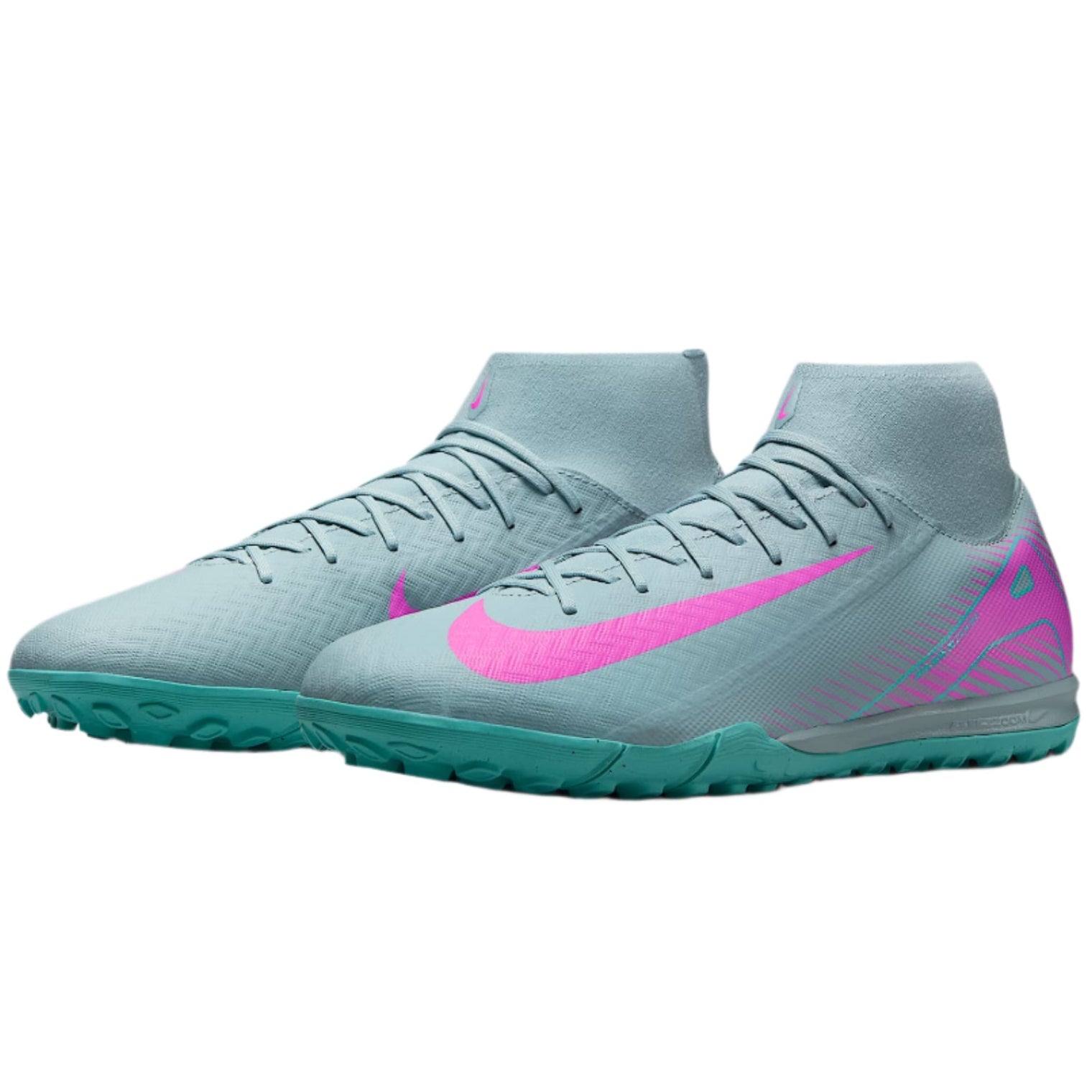 Nike Zoom Superfly 10 Academy TF Turf Soccer Shoes (Ocean Cube/Pink Blast)