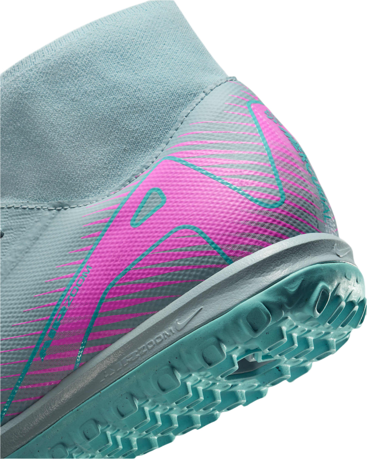 Nike Zoom Superfly 10 Academy TF Turf Soccer Shoes (Ocean Cube/Pink Blast)
