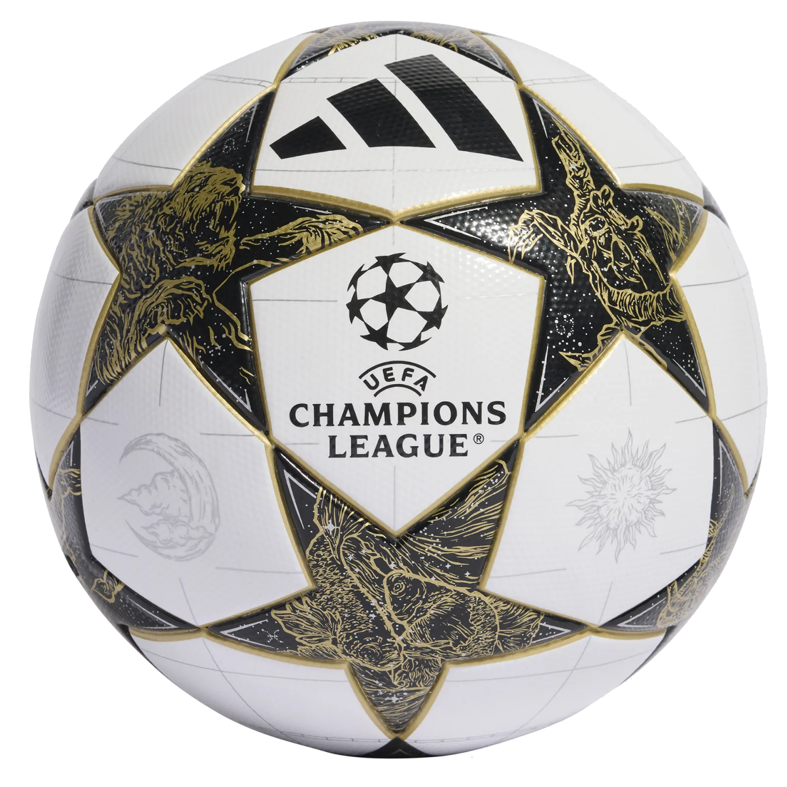 adidas UCL 25/26 League Top Match Ball (White/Black/Gold Metallic)