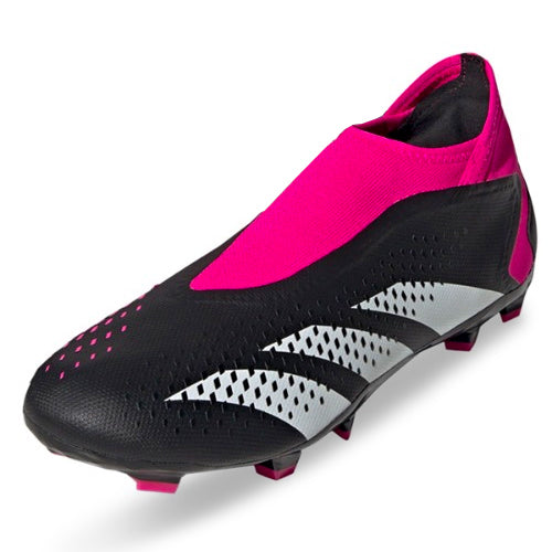 adidas Predator Accuracy.3 Laceless FG Tacos de fútbol (Core Black/Team Shock Pink)