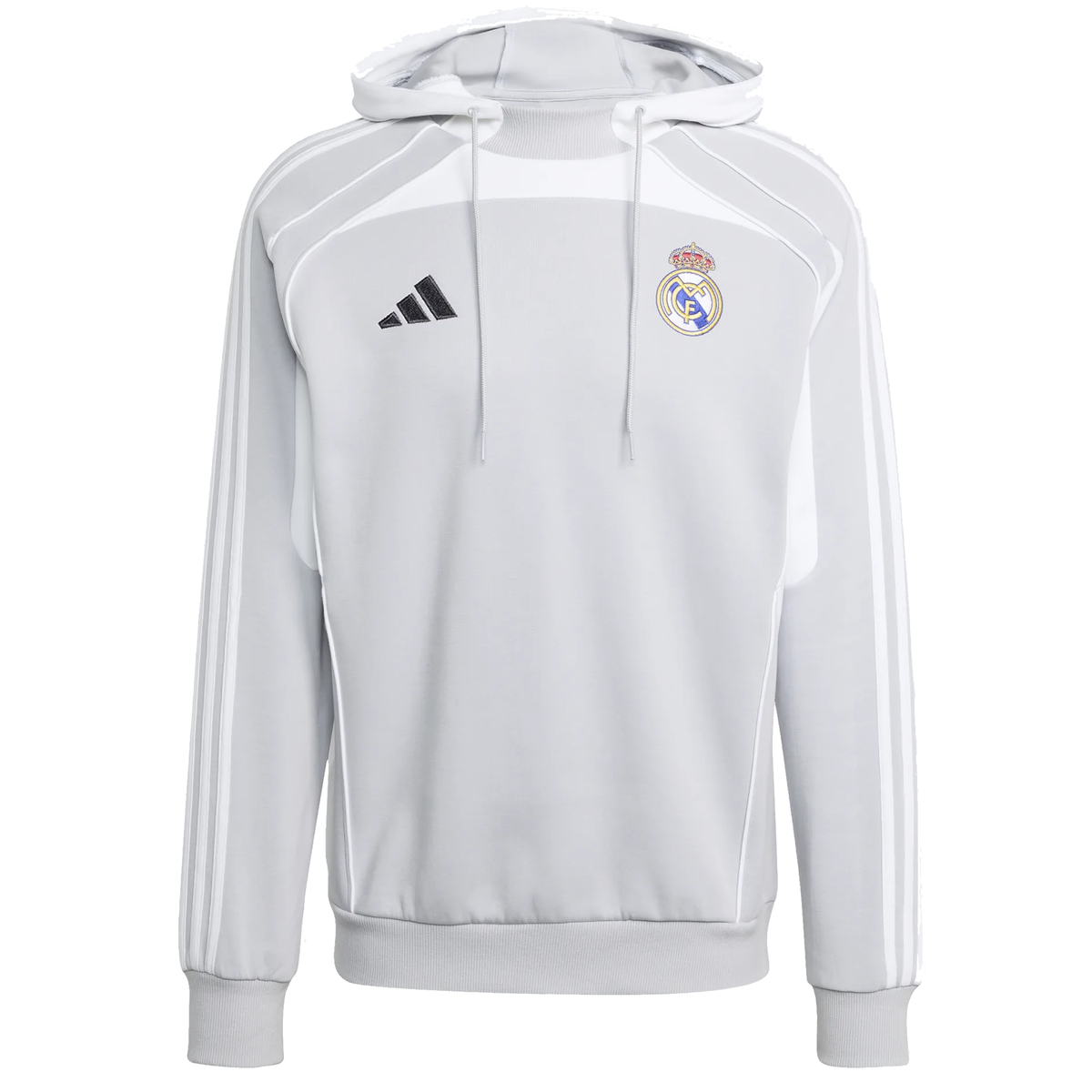 adidas Real Madrid 25/26 UBP Travel Hoodie (Light Solid Grey/White)