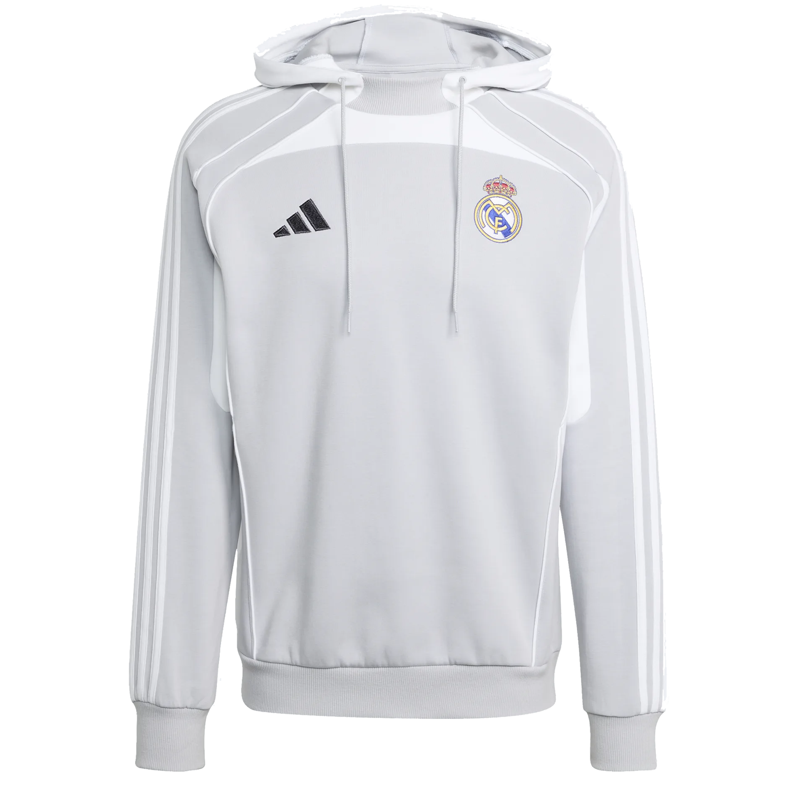 adidas Real Madrid 25/26 UBP Travel Hoodie (Light Solid Grey/White)