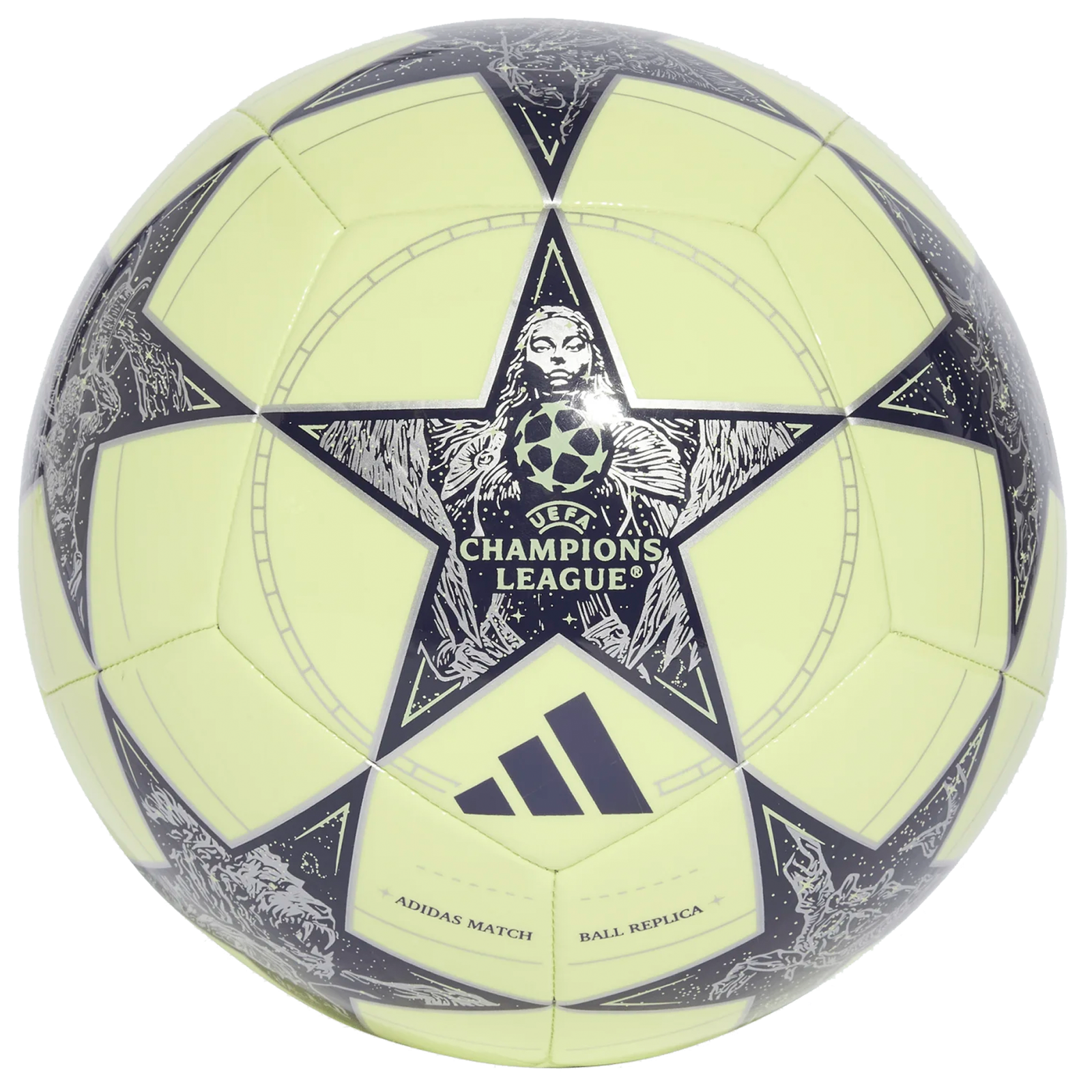 Adidas Real Madrid UCL Club Ball 25/26 (Lime/Silver Metallic)