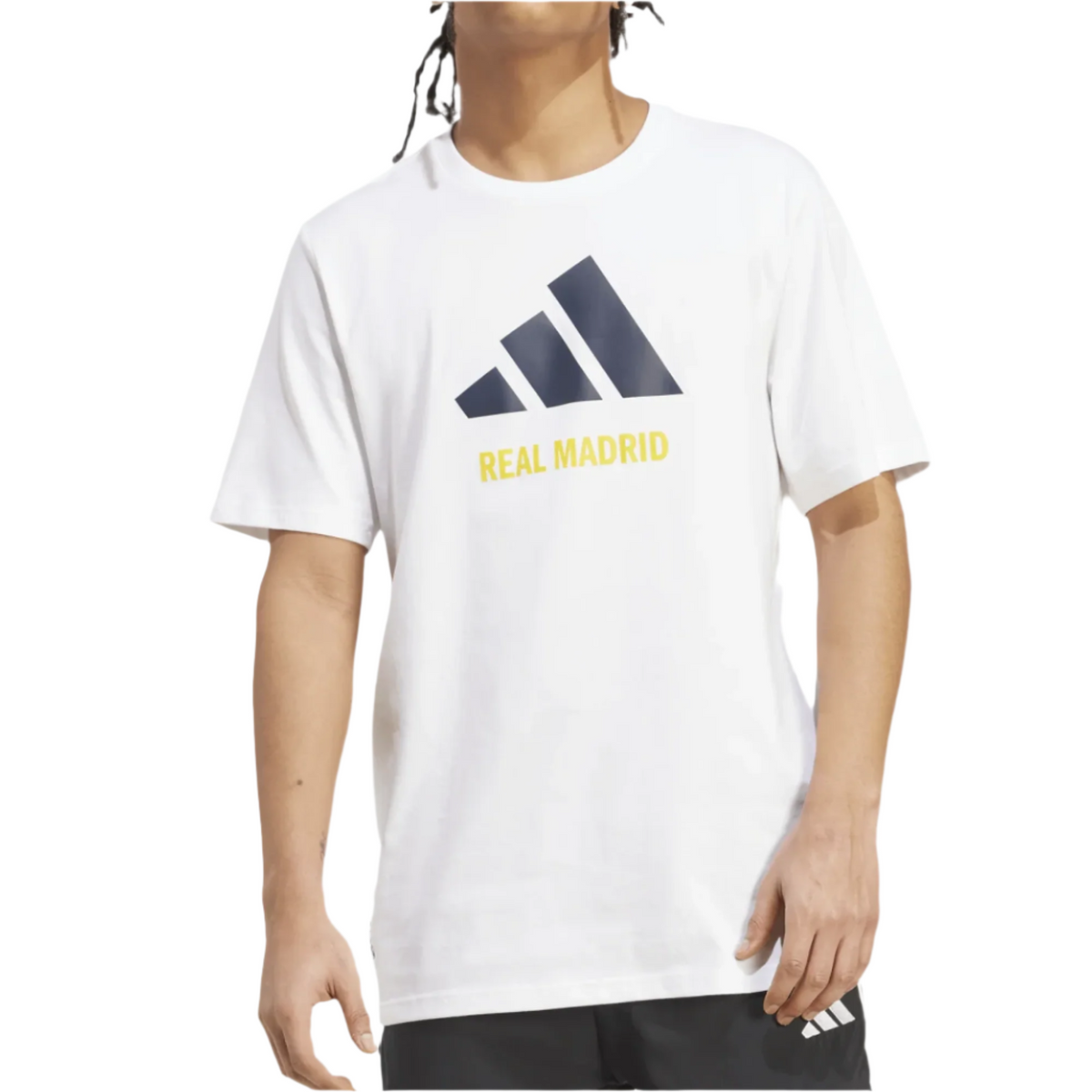 adidas Real Madrid Letter Logo T-Shirt (White)