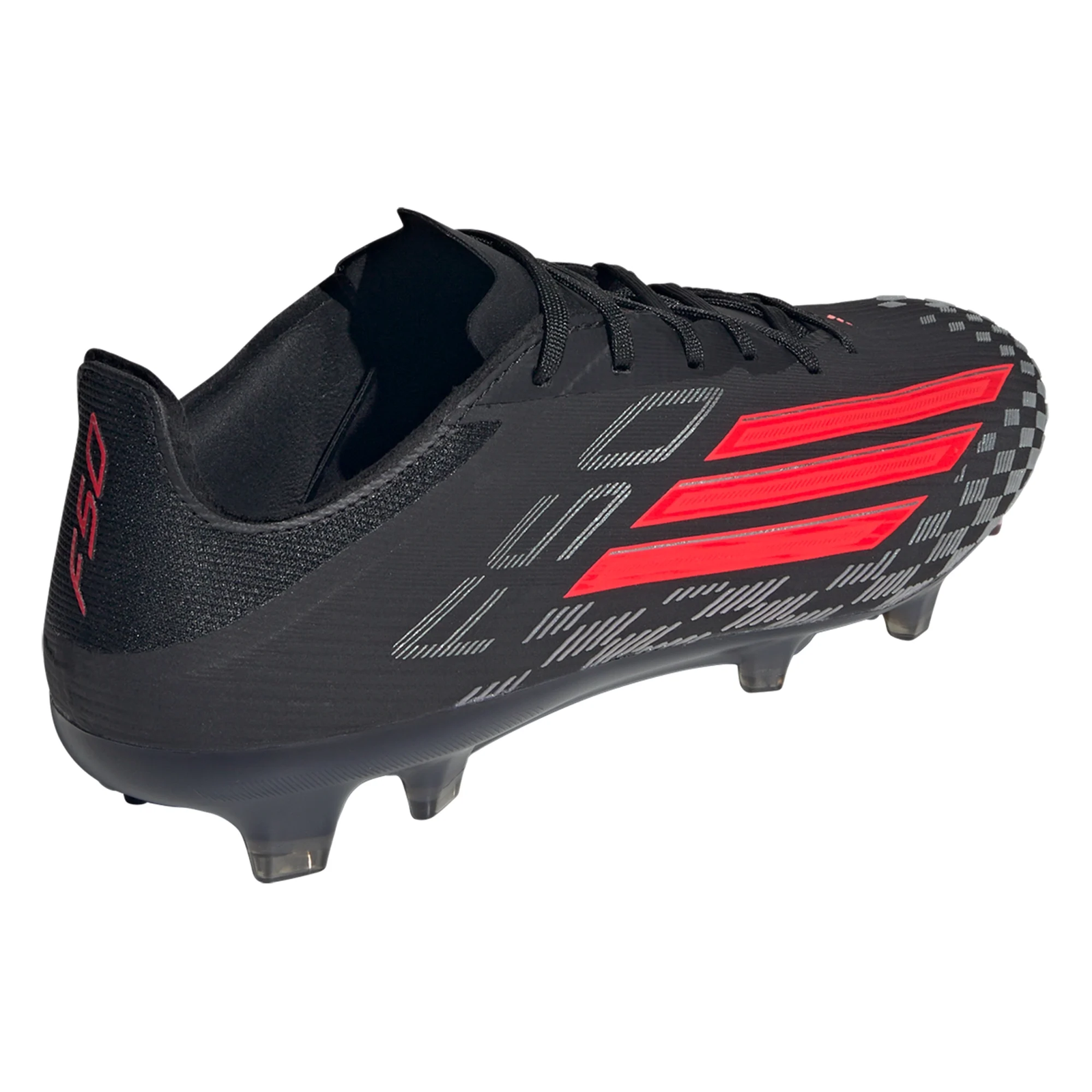 adidas F50 Pro FG Soccer Cleats (Black/Lucid Red)