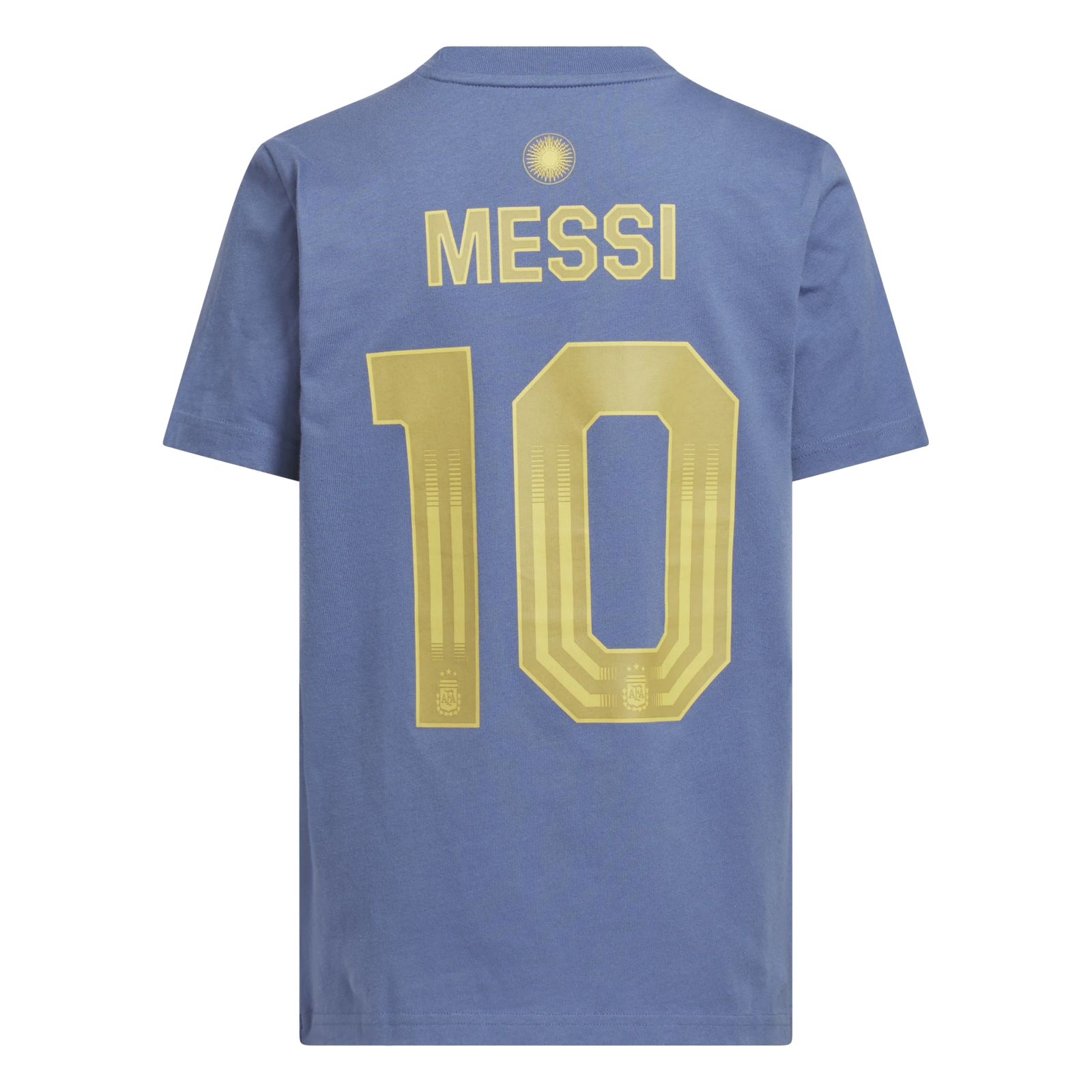 adidas Youth Argentina Name and Number T-Shirt (Blue/Gold)