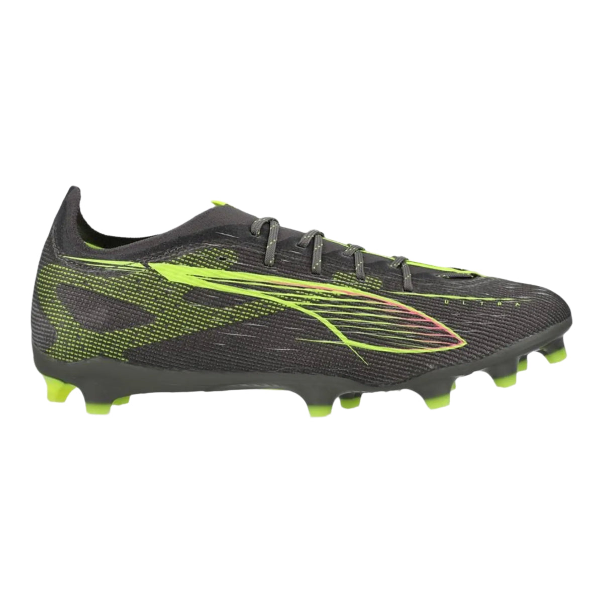 Puma Ultra 5 Pro FG/AG Soccer Cleats (Matte Aged Silver-Yellow Alert-Sun Struck)
