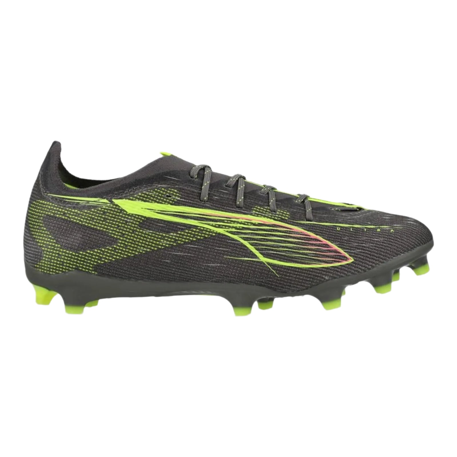 Puma Ultra 5 Pro FG/AG Soccer Cleats (Matte Aged Silver-Yellow Alert-Sun Struck)