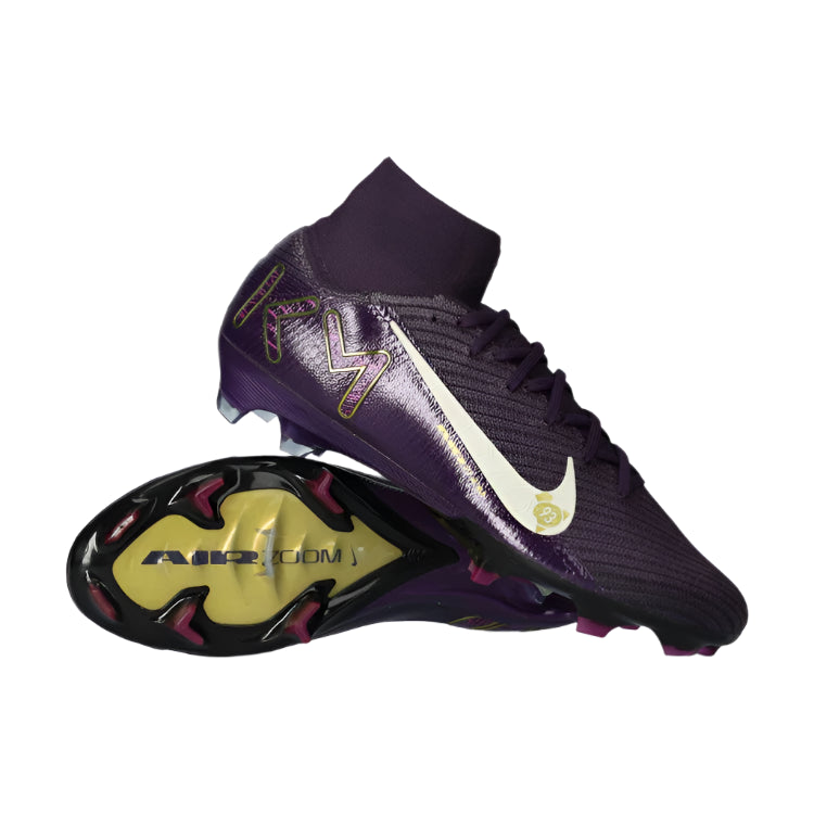 Nike Zoom Superfly 10 Elite Kylian Mbappe KM FG Soccer Cleats (Grand Purple/Pale Ivory)