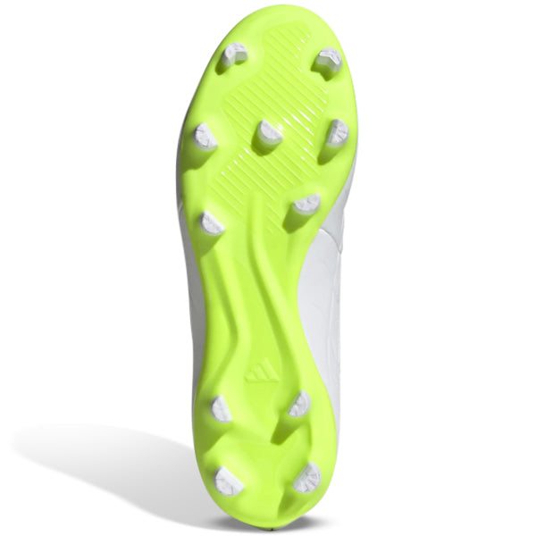 adidas Copa Pure.3 Firm Ground Soccer Cleats (White/Lucid Lemon)