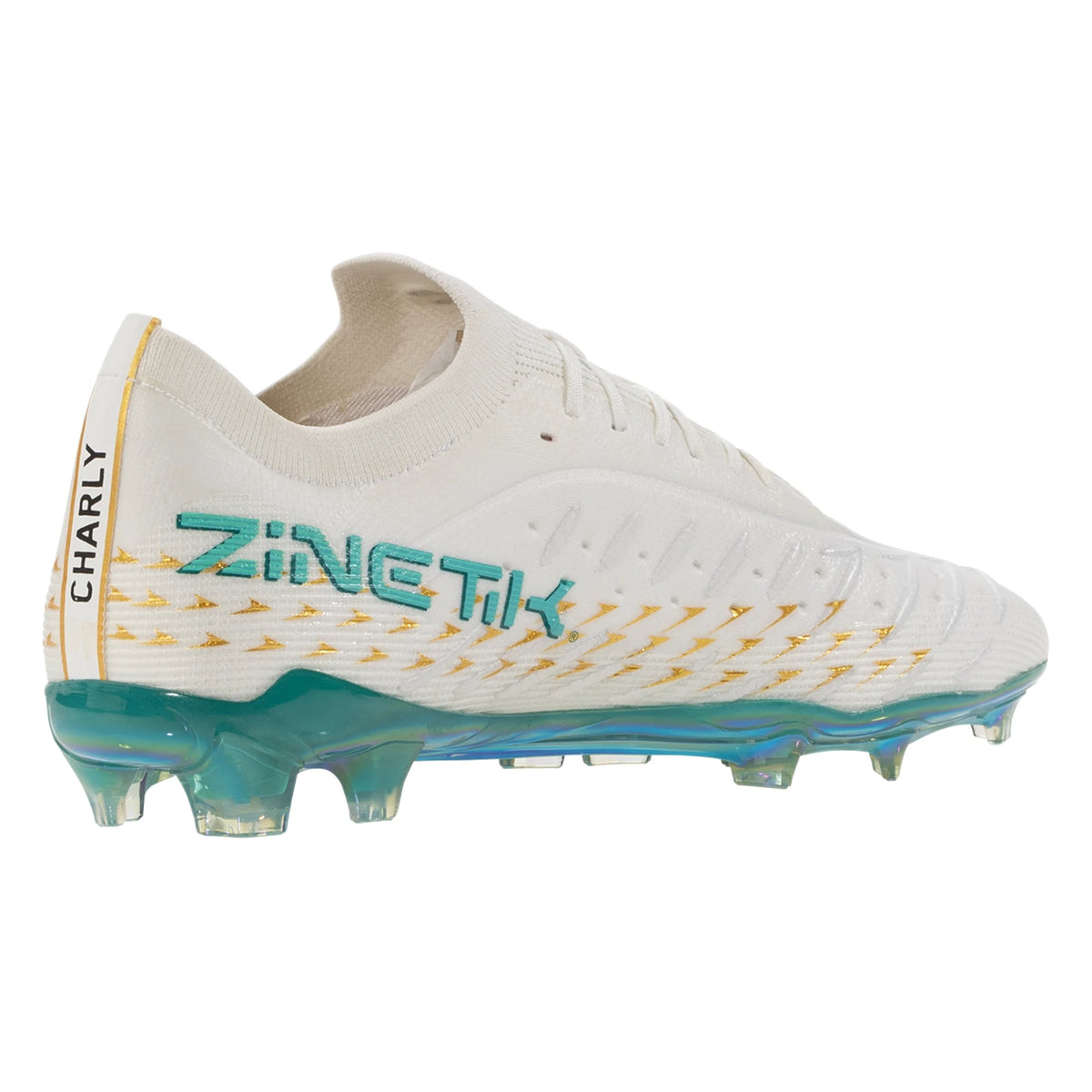 Charly Zinetik PFX Firm Ground Soccer Cleats (White/Aqua)