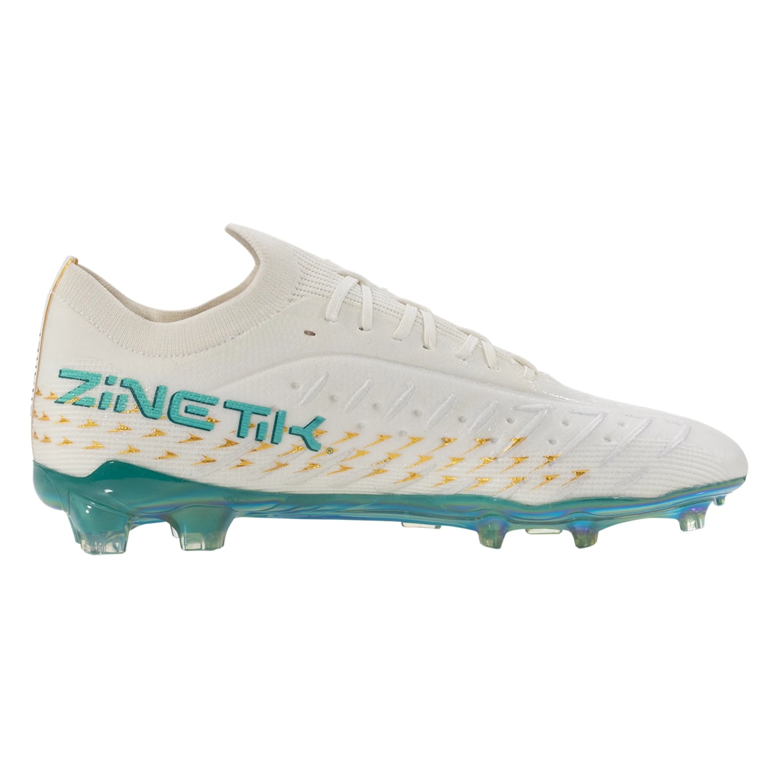 Charly Zinetik PFX Firm Ground Soccer Cleats (White/Aqua)