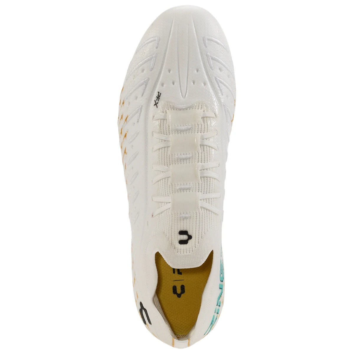 Charly Zinetik PFX Firm Ground Soccer Cleats (White/Aqua)