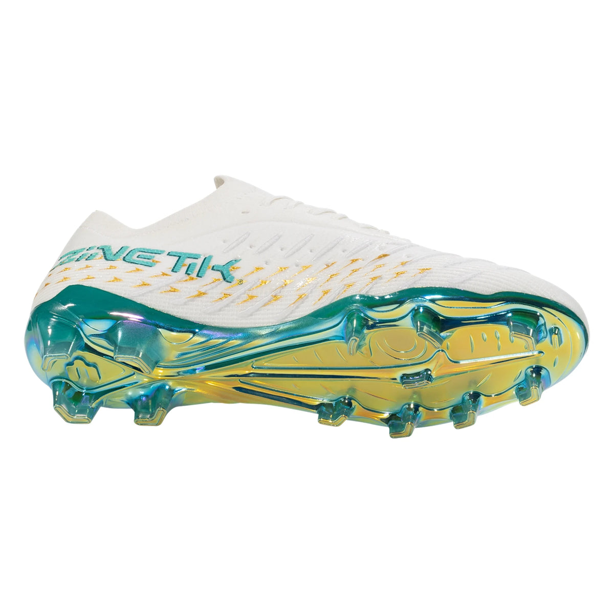 Charly Zinetik PFX Firm Ground Soccer Cleats (White/Aqua)