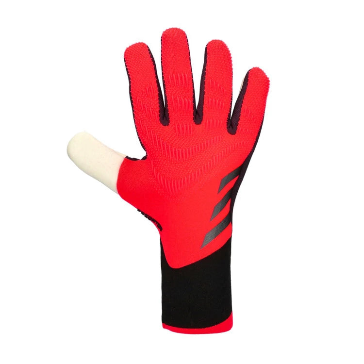 adidas Predator Pro Fingersave Goalkeeper Gloves (Turbo/Aura Black)