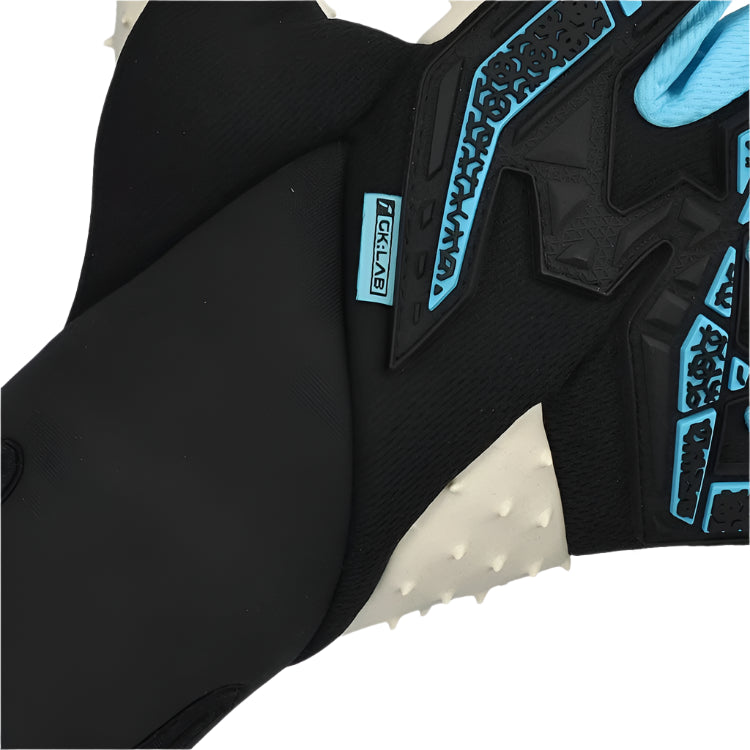 Reusch Attrakt Freegel Speedbump Strapless Goalkeeper Gloves (Black/Bachelor Button)